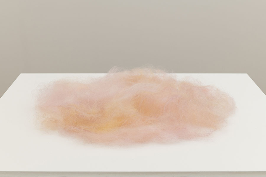 福田尚代《書物の魂#02》2013–2023年 ほぐされた本の栞ひも 東京都現代美術館蔵 撮影:坂田峰夫