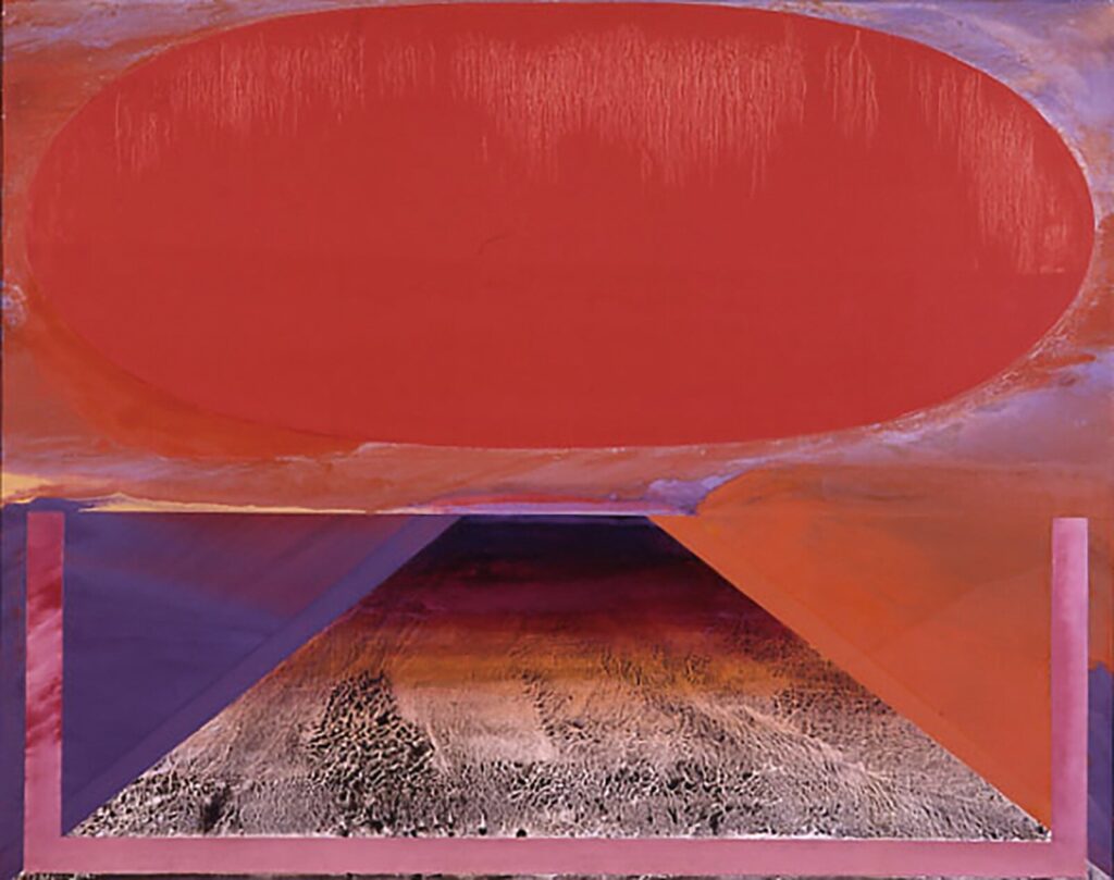 江見絹子 《FUDARAKU》 1980年 油彩、カンヴァス 神奈川県立近代美術館蔵