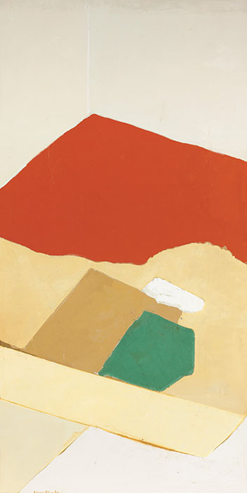 岡田謙三 《朱》1962年 油彩・キャンバス 205.2×104.2cm 秋田市立千秋美術館蔵