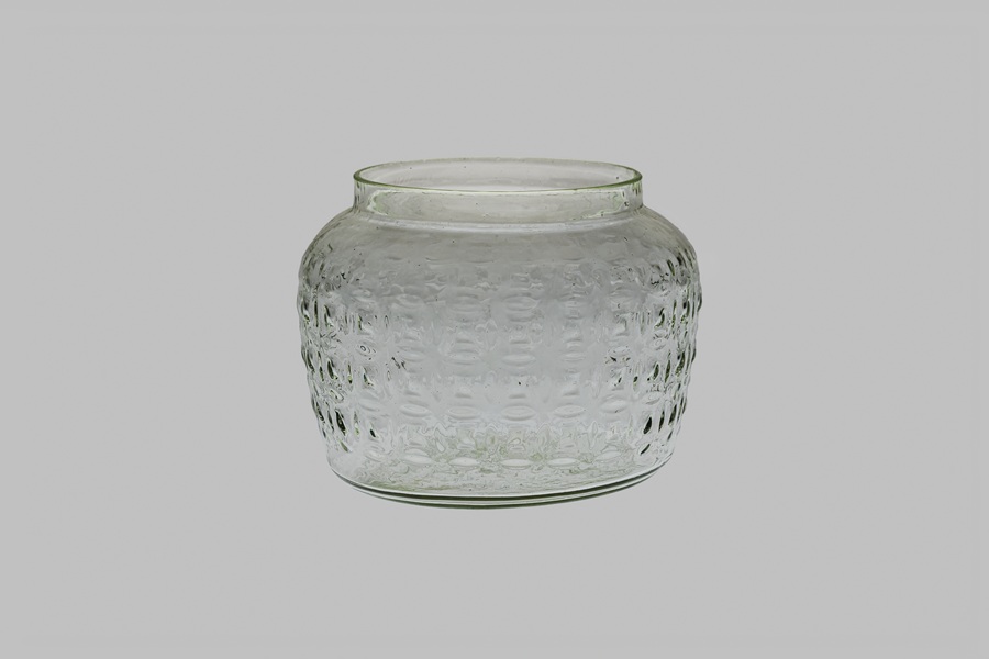 型吹き七宝文ガラス菓子器
江戸時代中期(1711-82)