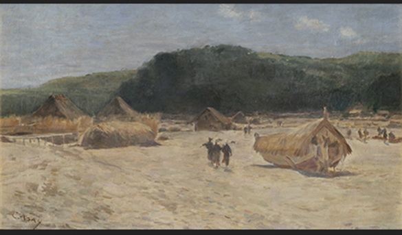 浅井忠《御宿海岸》1897年頃<br>京都国立近代美術館蔵