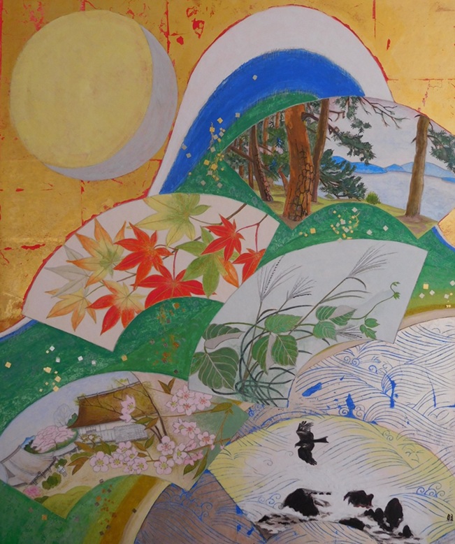 田頭 緑

「日月日本列島」

(じつげつにほんれっとう)

F20号