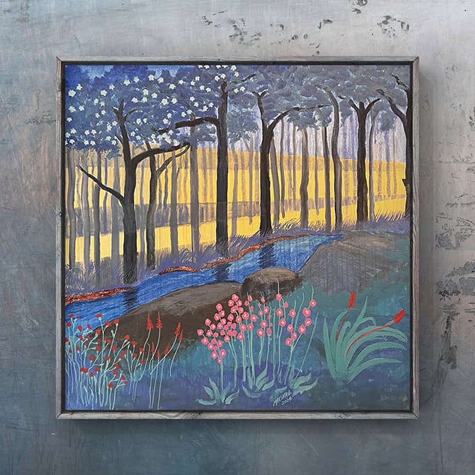 林道 アクリル カンヴァス 80cm×80cm