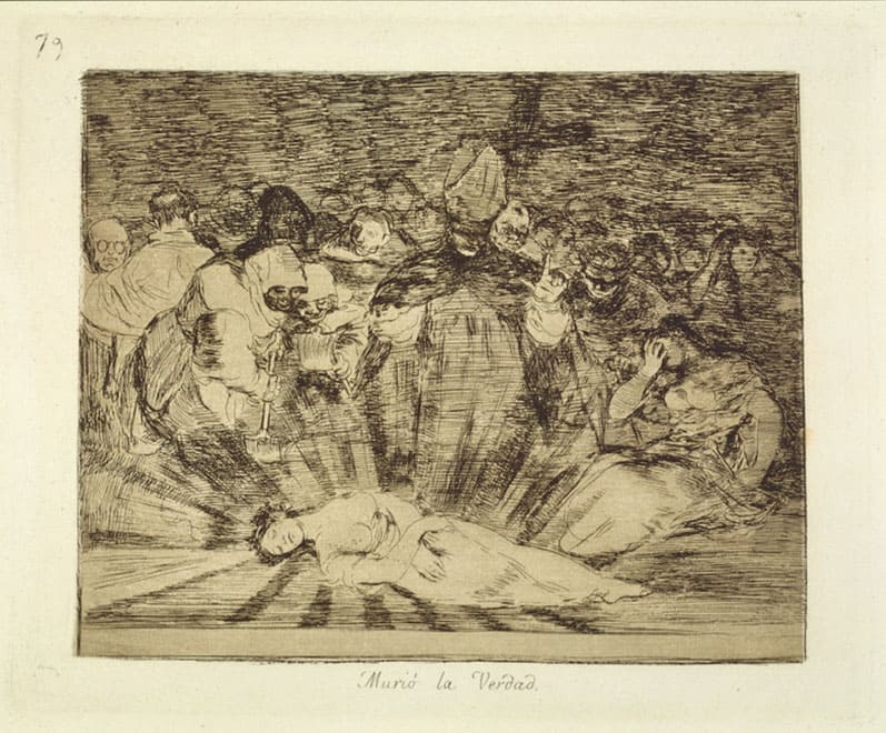 《79番 真理は死んだ》1810-15年頃／1892年（第2版）エッチング、バーニッシャー