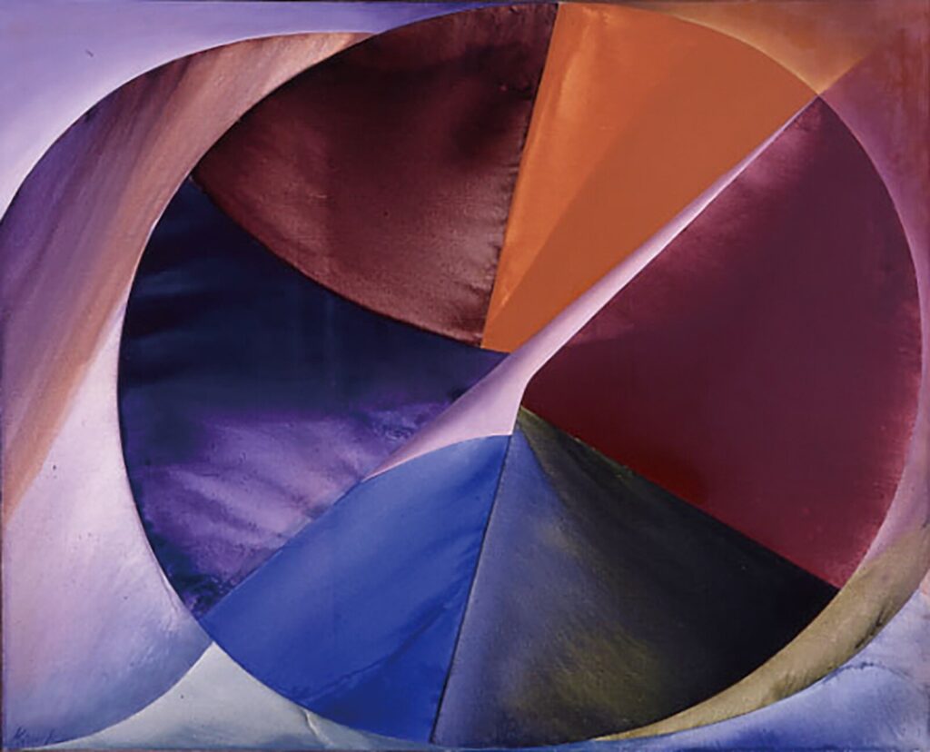 江見絹子 《空の輪臺》 1978年 油彩、カンヴァス 神奈川県立近代美術館蔵