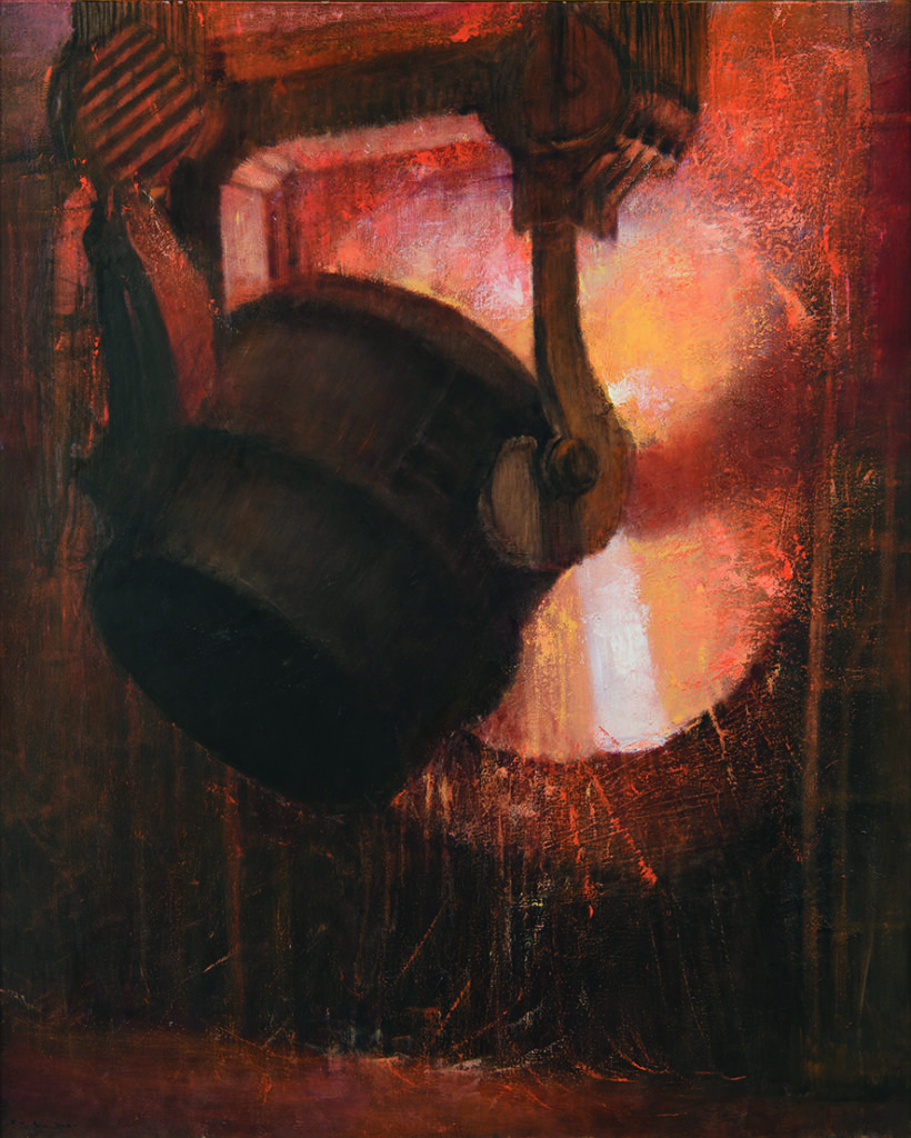 平野遼《溶銑装入》1983年 日本製鉄株式会社九州製鉄所蔵

