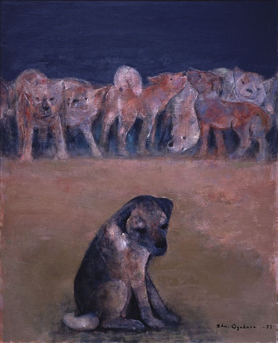 小川原脩 《群れ》 1977年、小川原脩記念美術館蔵