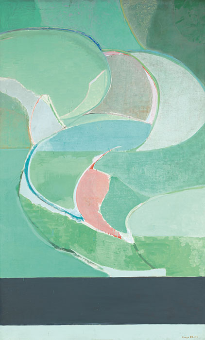 岡田謙三 《風 No.2》1969年 油彩・キャンバス 208.0×127.0cm 秋田市立千秋美術館蔵
