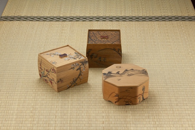 絵付箱　荒川豊蔵筆　館蔵