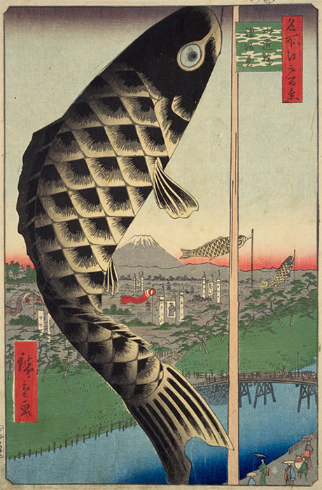 歌川広重「名所江戸百景 水道橋駿河台」