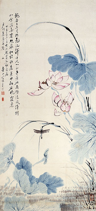 渡辺崋山《蓮池蜻蛉図》　江戸時代　天保5（1834）年　後期展示