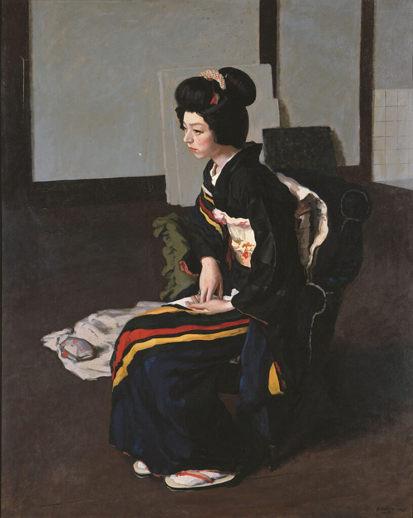 小磯良平《日本髪の娘》 1935年 韓国国立中央博物館蔵