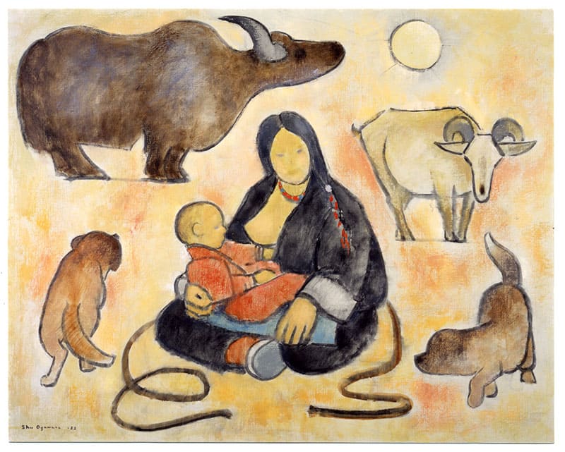 小川原脩 《チベット讃歌》 1982年、小川原脩記念美術館蔵