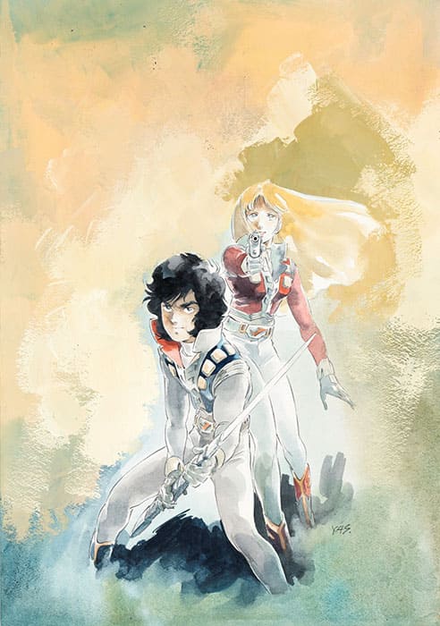 『クラッシャージョウ』『ジ・アニメ』1983 年2 月号表紙イラスト原画 © 高千穂& スタジオぬえ・サンライズ