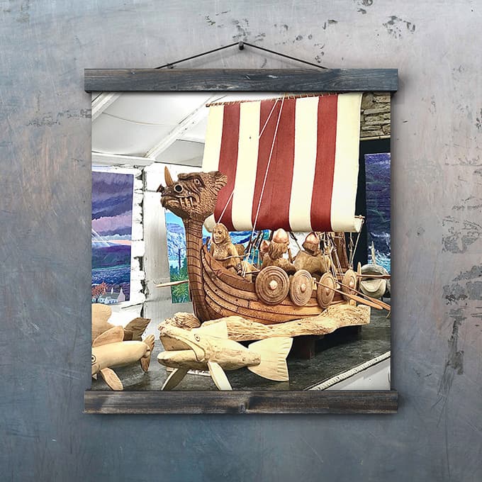 北の竜の船 80cmx80cmx70cm