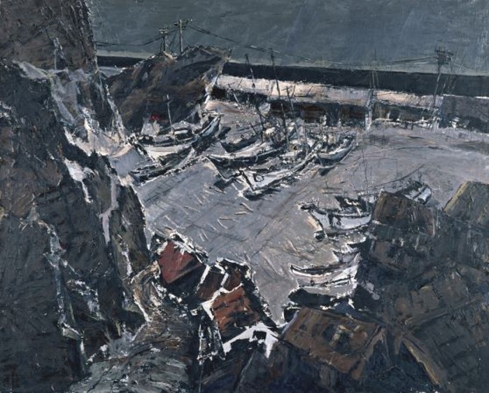 亀田正一《夏泊港》
1985年/油彩・カンヴァス/鳥取県立美術館蔵