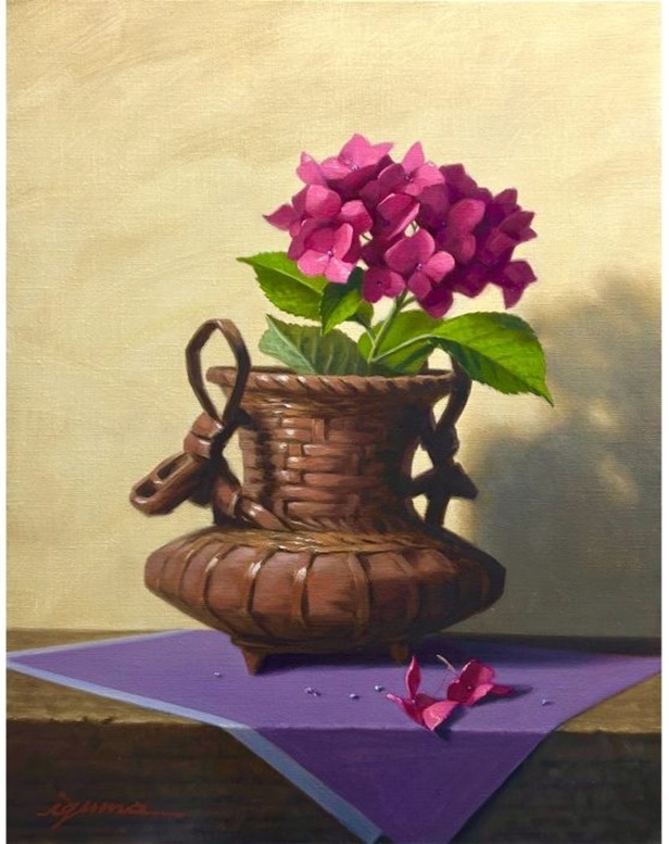 花入の紫陽花

 

油彩

H41.0×W53.0cm［P10］