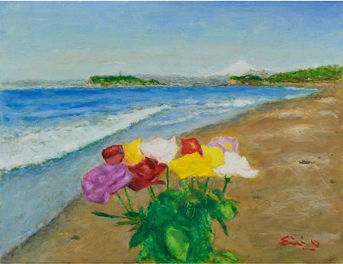 花と七里が浜富士

 

油彩

H31.8×W41.0cm［F6］