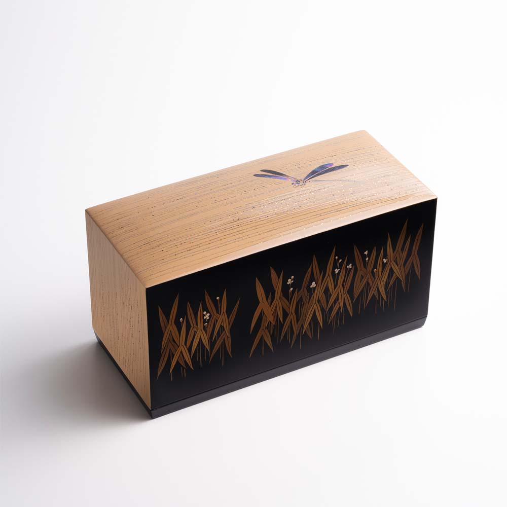 浦出勝彦 蒔絵箱「朝涼」 w25×d11×h14cm