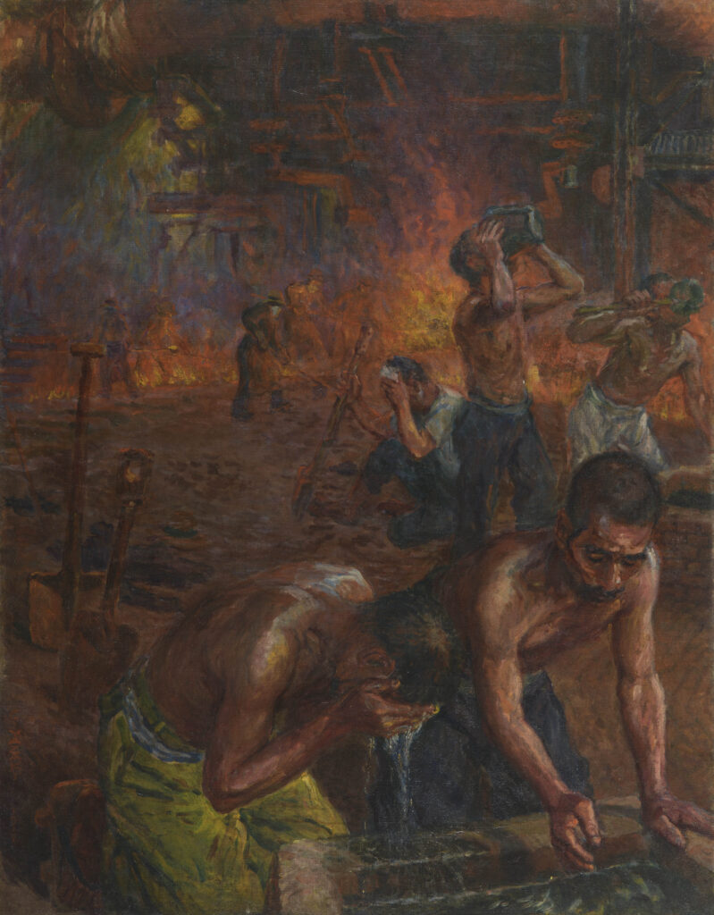 矢崎千代二《熔鉱炉》1917年 日本製鉄株式会社九州製鉄所蔵