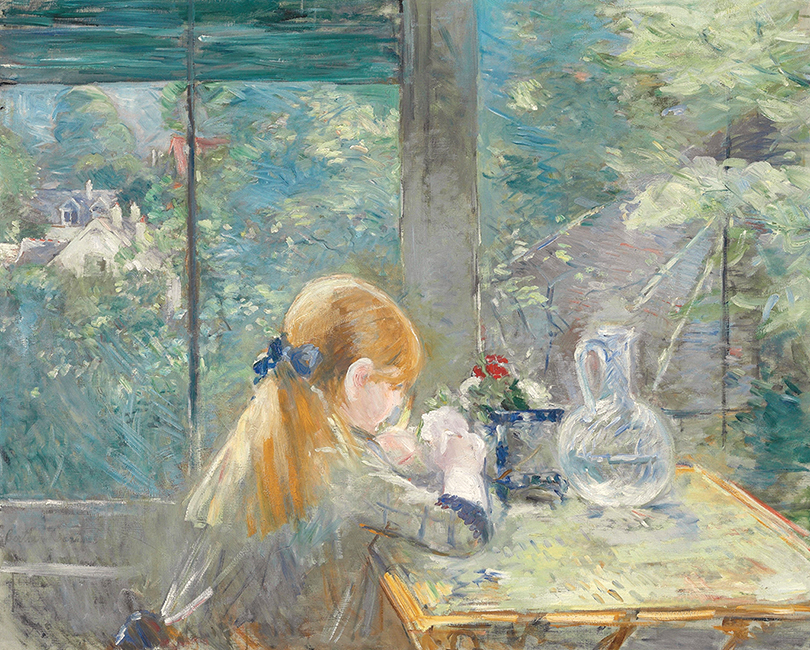 ベルト・モリゾ《ベランダにて》1884年、ポーラ美術館