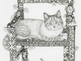 クラミサヨ お気に入りのイス 32.5×26.0cm ペン、紙