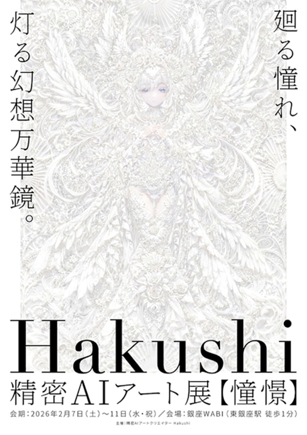 Hakushi精密AIアート展【憧憬】 『廻る憧れ、灯る幻想万華鏡。』WABI－和・美－