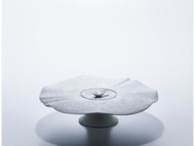 「白磁香炉 蓮」H6.5×Φ23.5cm　陶