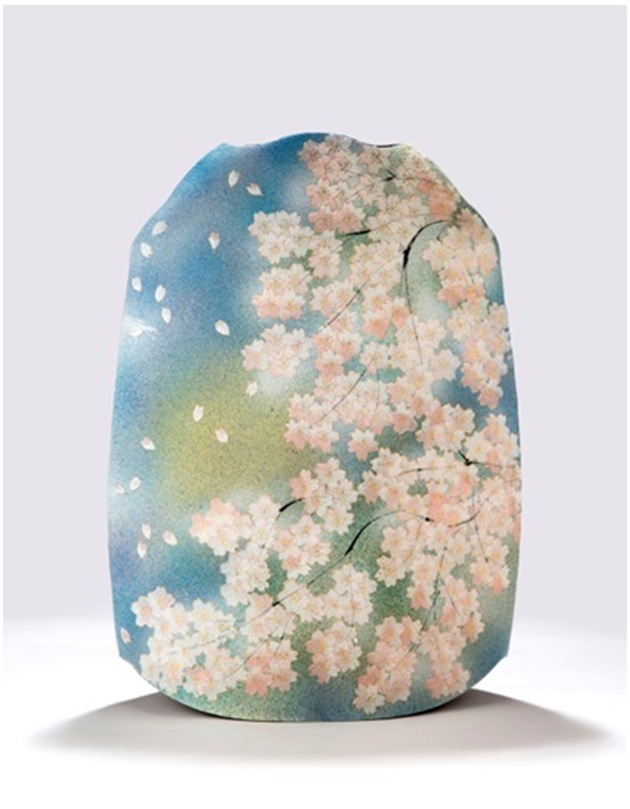 「櫻文器」H61.5×W44.5×D20㎝　陶