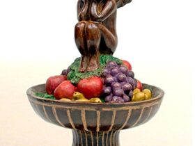 「天使と果実」 乾漆 H37×W23×D23cm