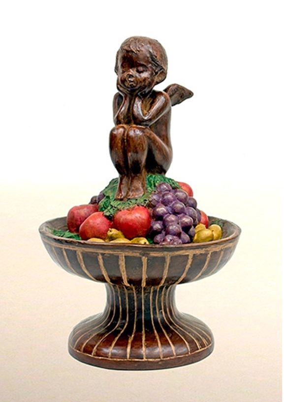「天使と果実」 乾漆 H37×W23×D23cm