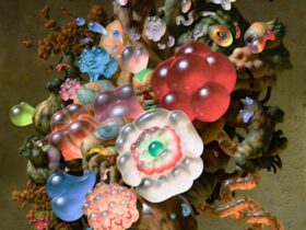 Still Life with Octopus in Vase and Upside Down Figure 2025 Oil on Linen H275 x W193.8 x D5 cm / H106 x W76 x D2.5 inch