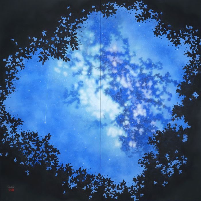 「願い星」

二曲屏風

日本画