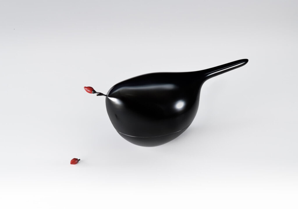 【大賞】（新収蔵品）「乾漆合子　小鳥と実の行方」冨山明日香