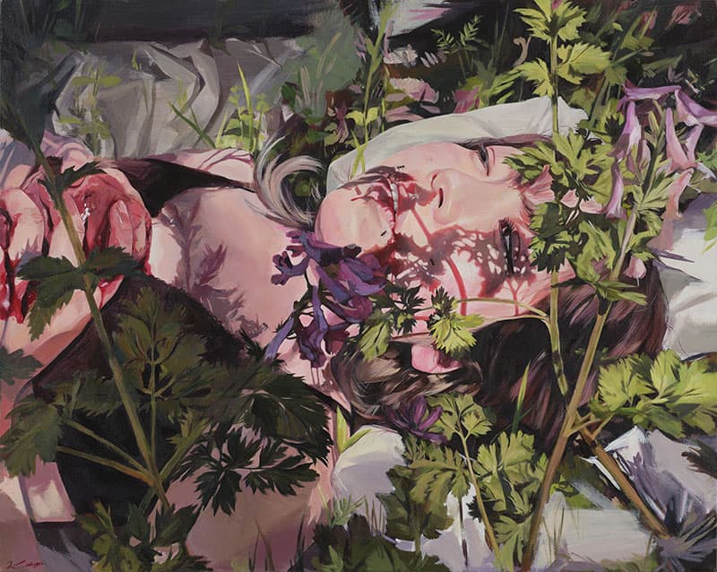 春日 佳歩《日常の不具合》2025年　油彩・カンヴァス　72.7×91cm