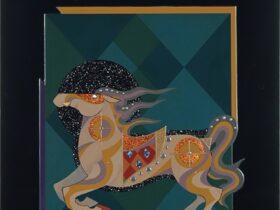 田中 貴司 漆芸額「飛翔」 23.5×17.5cm