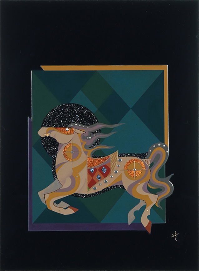 田中 貴司 漆芸額「飛翔」 23.5×17.5cm