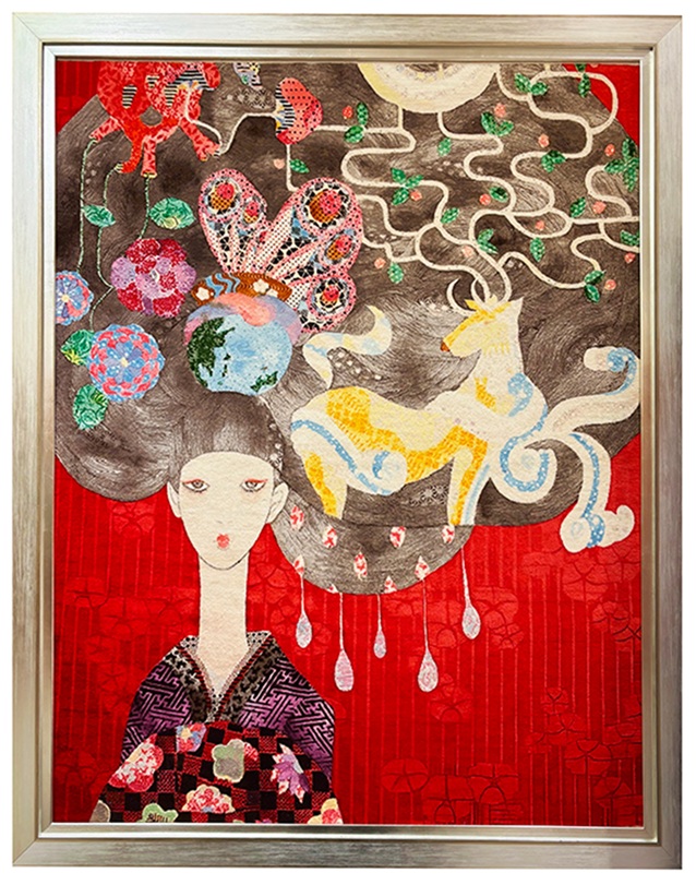 「Animism」 約100×80cm、ペルシャ絨毯