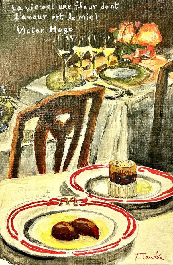 人生は一輪の花であり、愛はその蜜である
30×19.5cm
キャンバス、アクリル