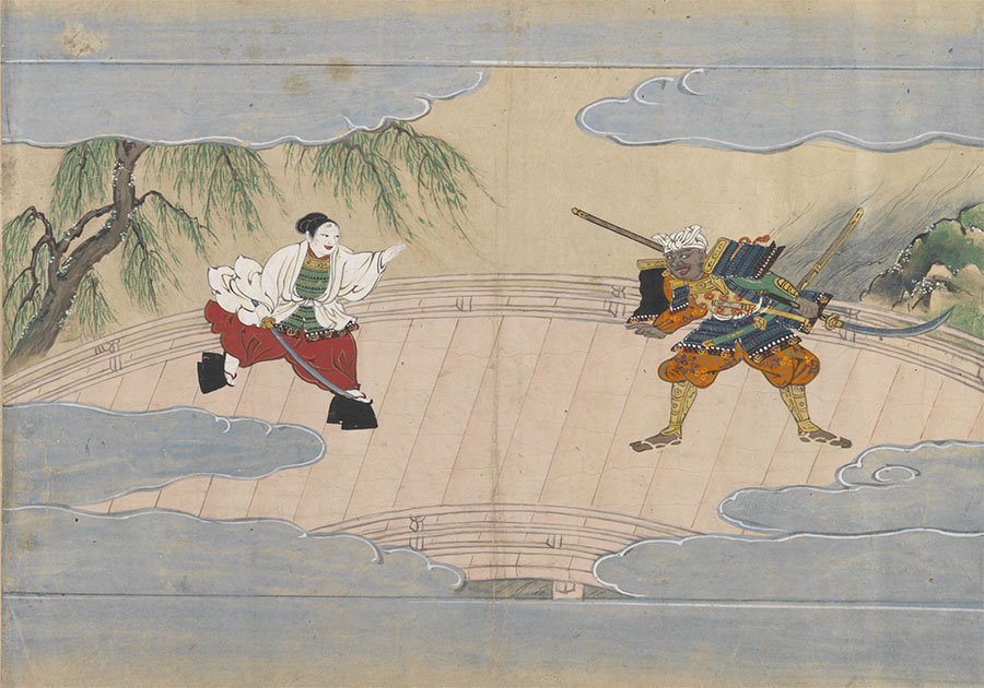 武蔵坊縁起絵巻(巻中、部分) 室町時代・16世紀 紙本着色 チェスター・ビーティー蔵