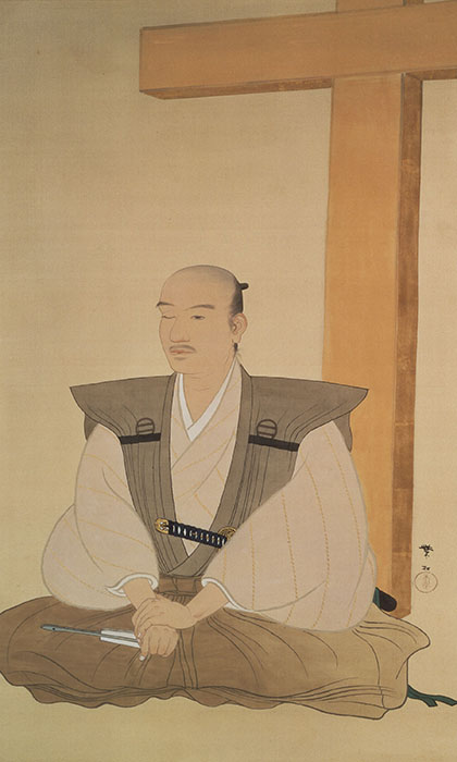 今村紫紅《伊達政宗》絹本着色・一幅　明治43年（1910）　120.5×71.0cm　横浜美術館