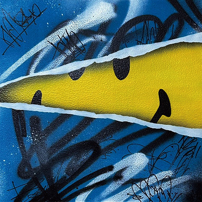 『Wrapping B』
45.5×45.5㎝ (8S)
Hand Cutting Stencil Spray on Wooden Panel
2025年作