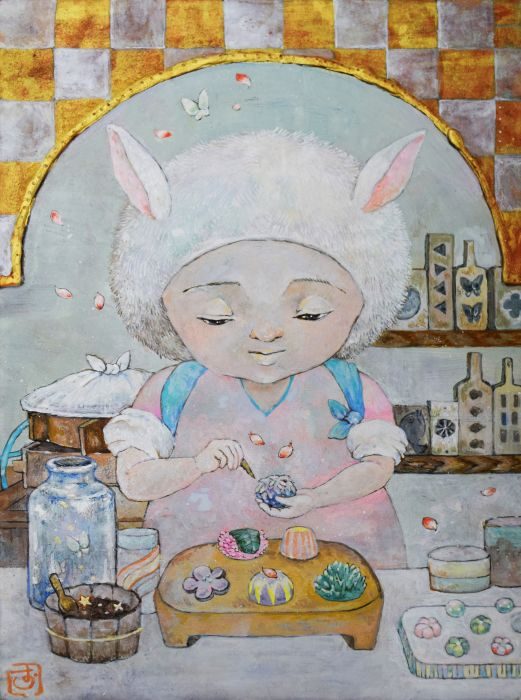 「あがらんしょ~春うらら 夢見月和菓子庵~」
SM
卵黄テンペラ
2025年