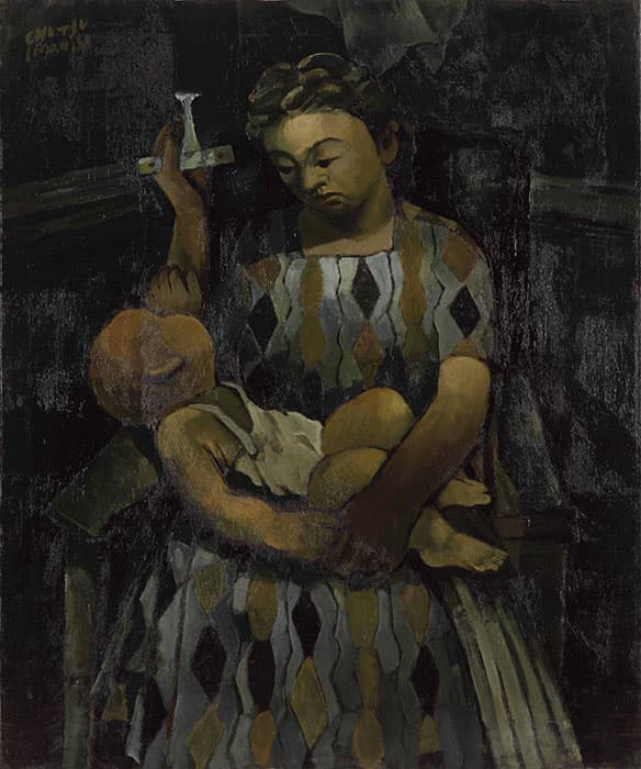 今西中通《子供を抱く女》1943 年頃　郡山市立美術館蔵