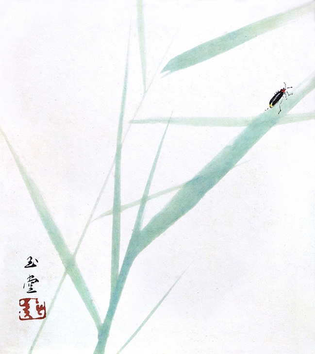 ［夏］川合 玉堂「蛍」
日本画　27.0×24.0cm　玉堂会登録