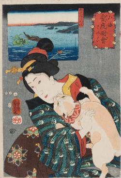 ［前期展示］《山海愛度図会　七　ヲゝいたい　越中滑川大蛸》嘉永5年（1852）、個人蔵