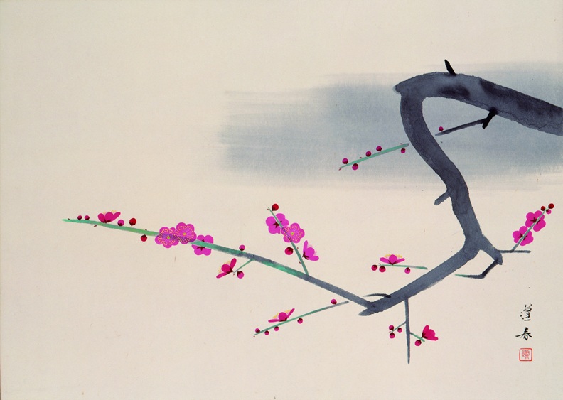 山口蓬春《紅梅》昭和12年(1937)頃 前期