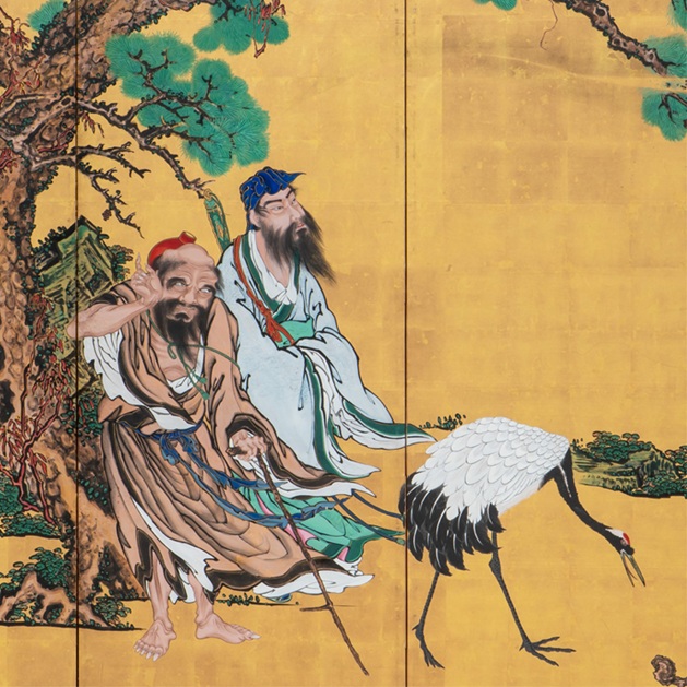 岸駒_群仙図屏風(左隻部分)個人蔵