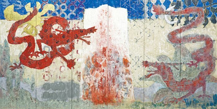 暁光 六曲一隻屏風 175×355.8㎝