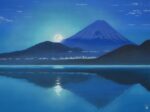 「月光富士」 30号 日本画